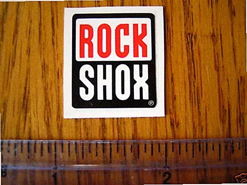 1" Small ROCK SHOX Mountain Bike Bikes Fork Shox Red/Black STICKER DECAL