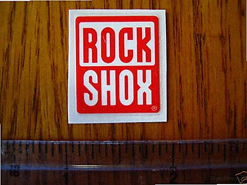1" SMALL ROCK SHOX Red Mountain Bike Bikes Fork Shox MTB Frame C STICKER DECAL