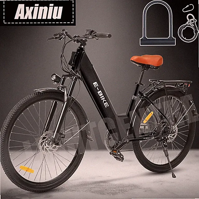 26'' Axiniu Electric Bicycle 500W Ebike City Beach E-bike for Adults 36V 2026