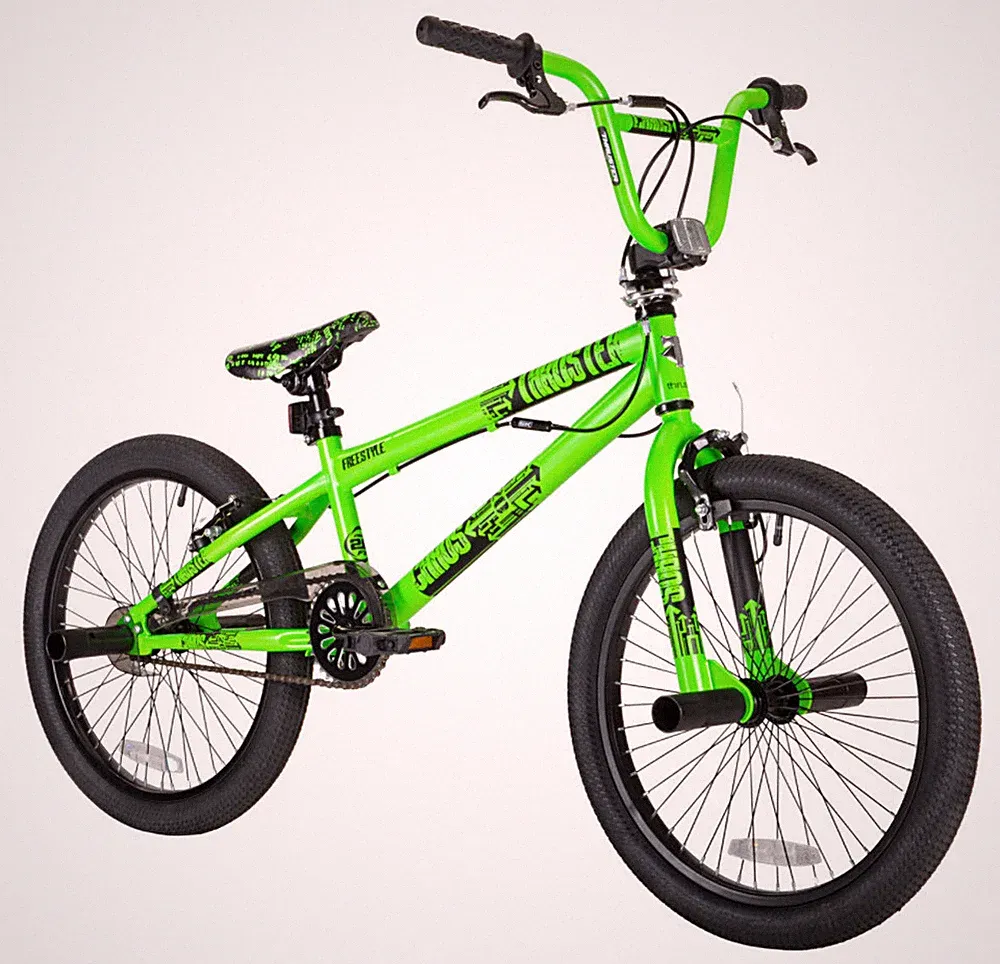 BMX BIKE Kids Boys Bicycle 20-Inch Wheels Neon Green Steel Frame