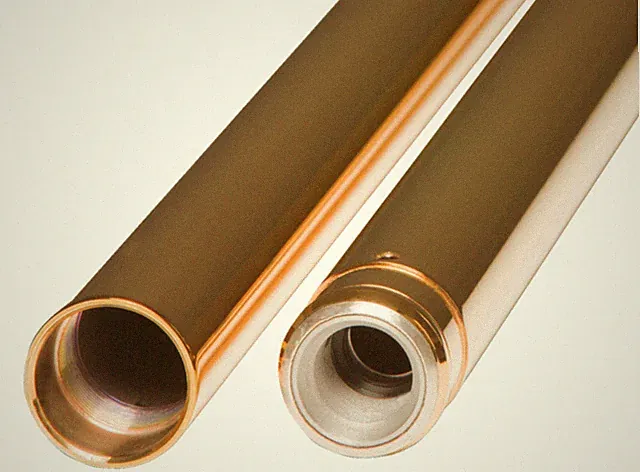 Custom Cycle - 710028 - 49mm Gold Fork Tubes, 22.875in.