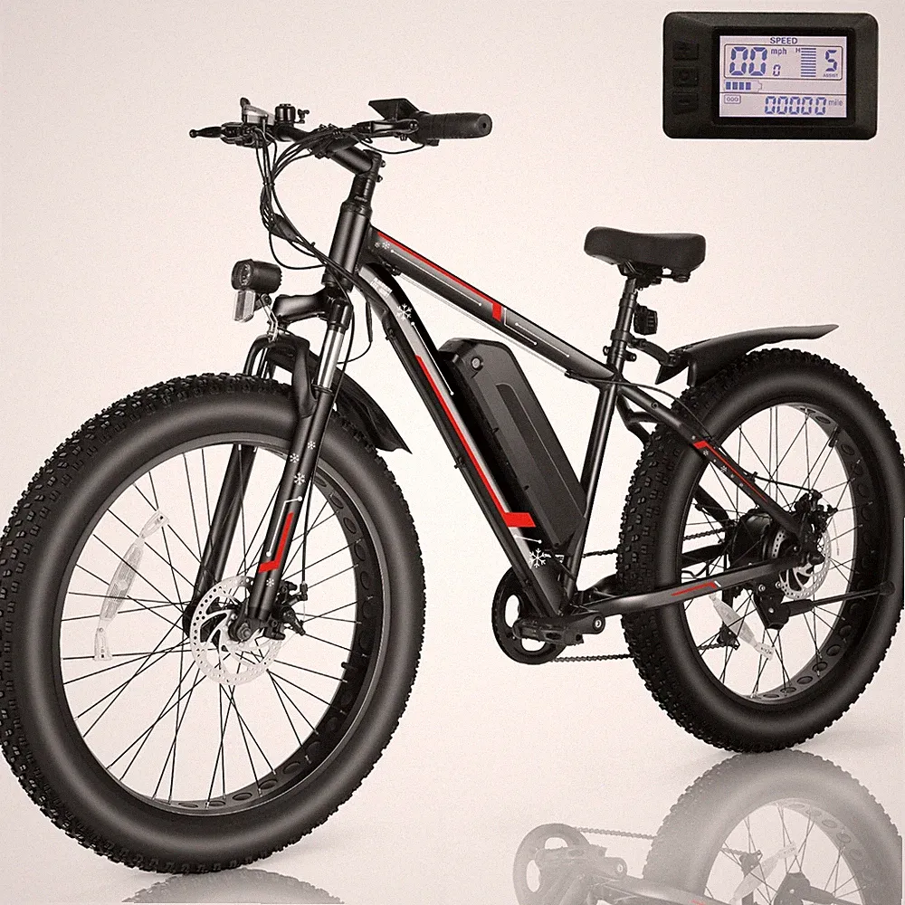 Electric Bike 4.0 Fat Tire 500W E-bike Mountain Beach Bicycle 600WH Battery
