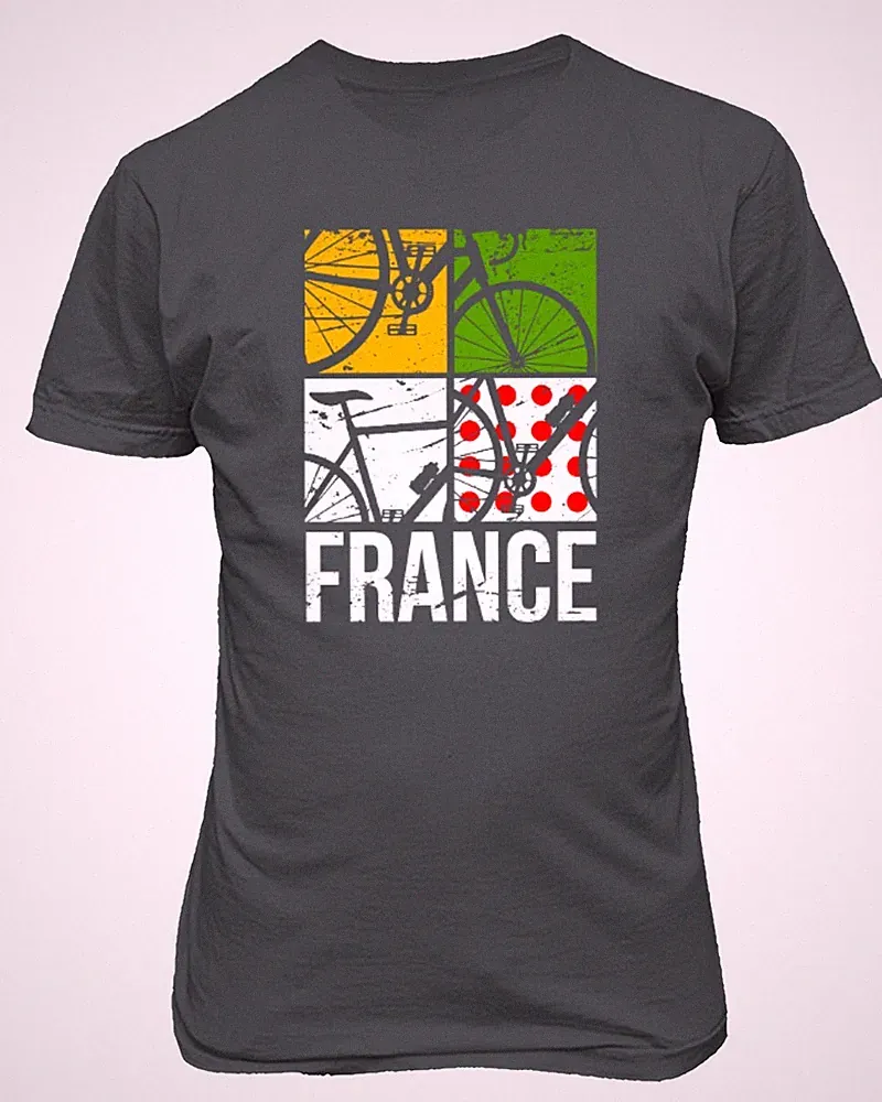 France 2023 Bicycle Racing Bike Tour Leader Colors Unisex T-Shirt