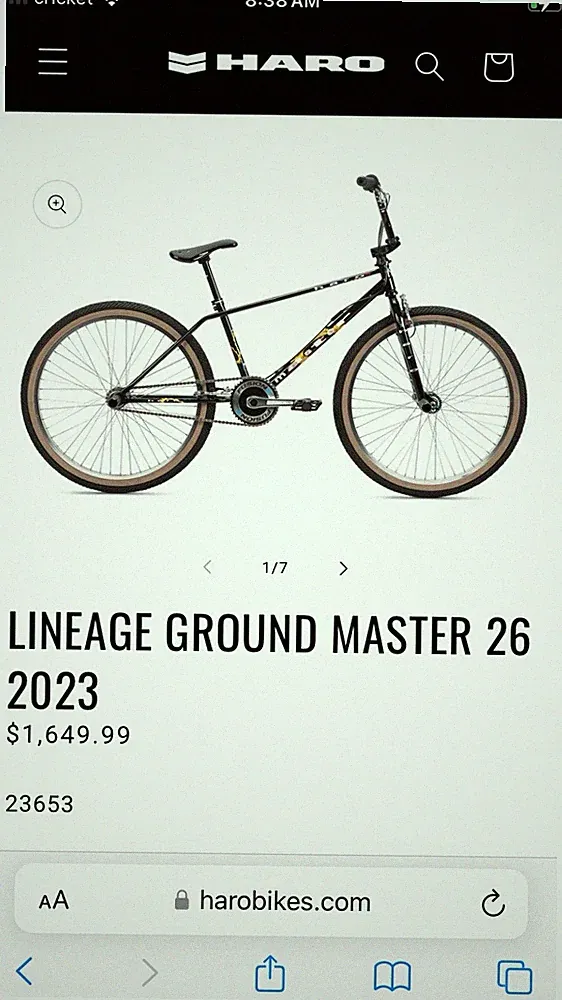 Haro Lineage Ground Master 26 Frame New 2023 Bmx Bike Fork/frame