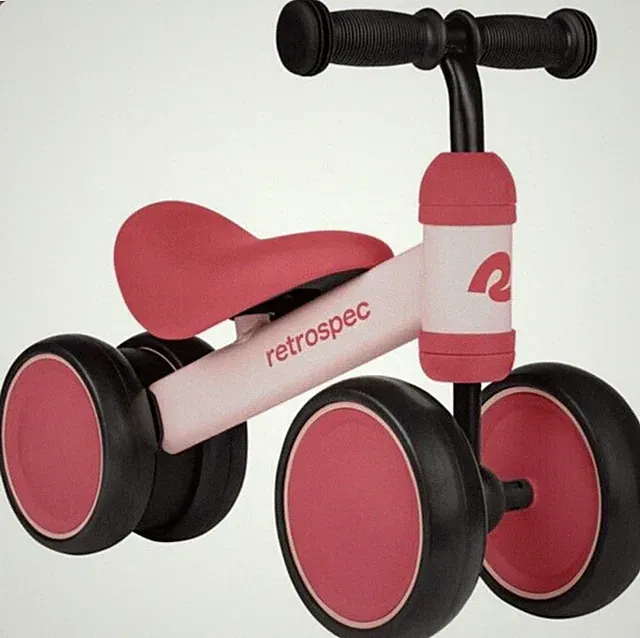Retrospec Cricket Baby Walker Balance Bike with 4 Wheels for Ages 12-24 months