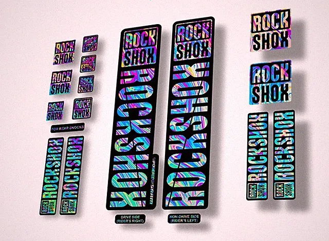 Rock Shox 2018 Decal Set For 30 32 RS1 Mountain Bike Cycling Sticker Oil Slick 1