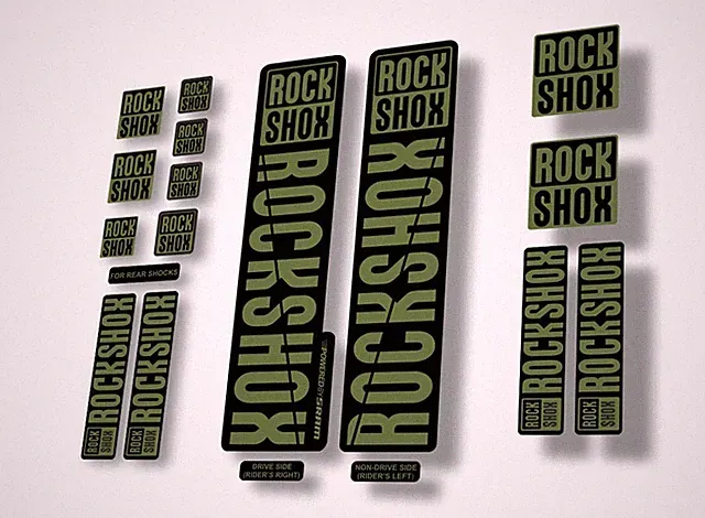 Rock Shox 2018 Decal Set For 30 32 RS1 Mountain Bike Cycling Sticker Olive