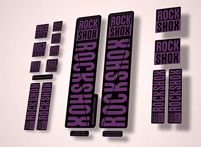 Rock Shox 2018 Decal Set For 30 32 RS1 Mountain Bike Cycling Sticker Purple