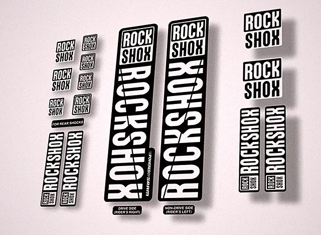 Rock Shox 2018 Decal Set For 30 32 RS1 Mountain Bike Cycling Sticker White