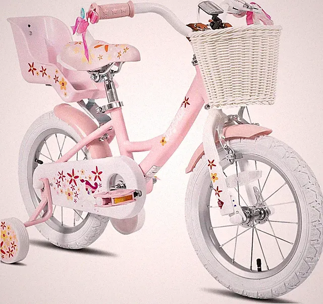 Unicorn Girls Bike Ages 2-9, 12-18 Inch with Training Wheels & Accessories
